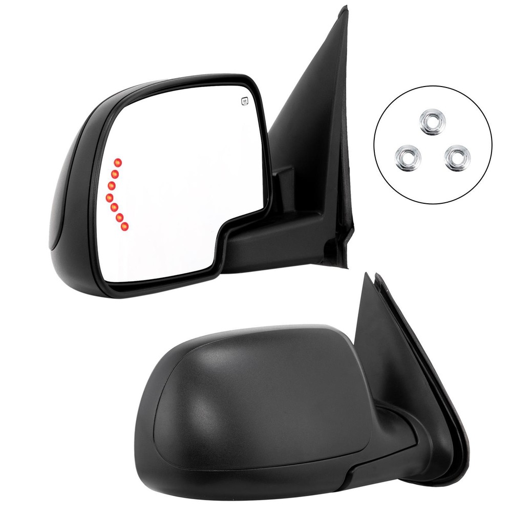 Pair Power Heated Mirrors For 2003-2006 GMC Sierra 2500 With Signal Light Turn
