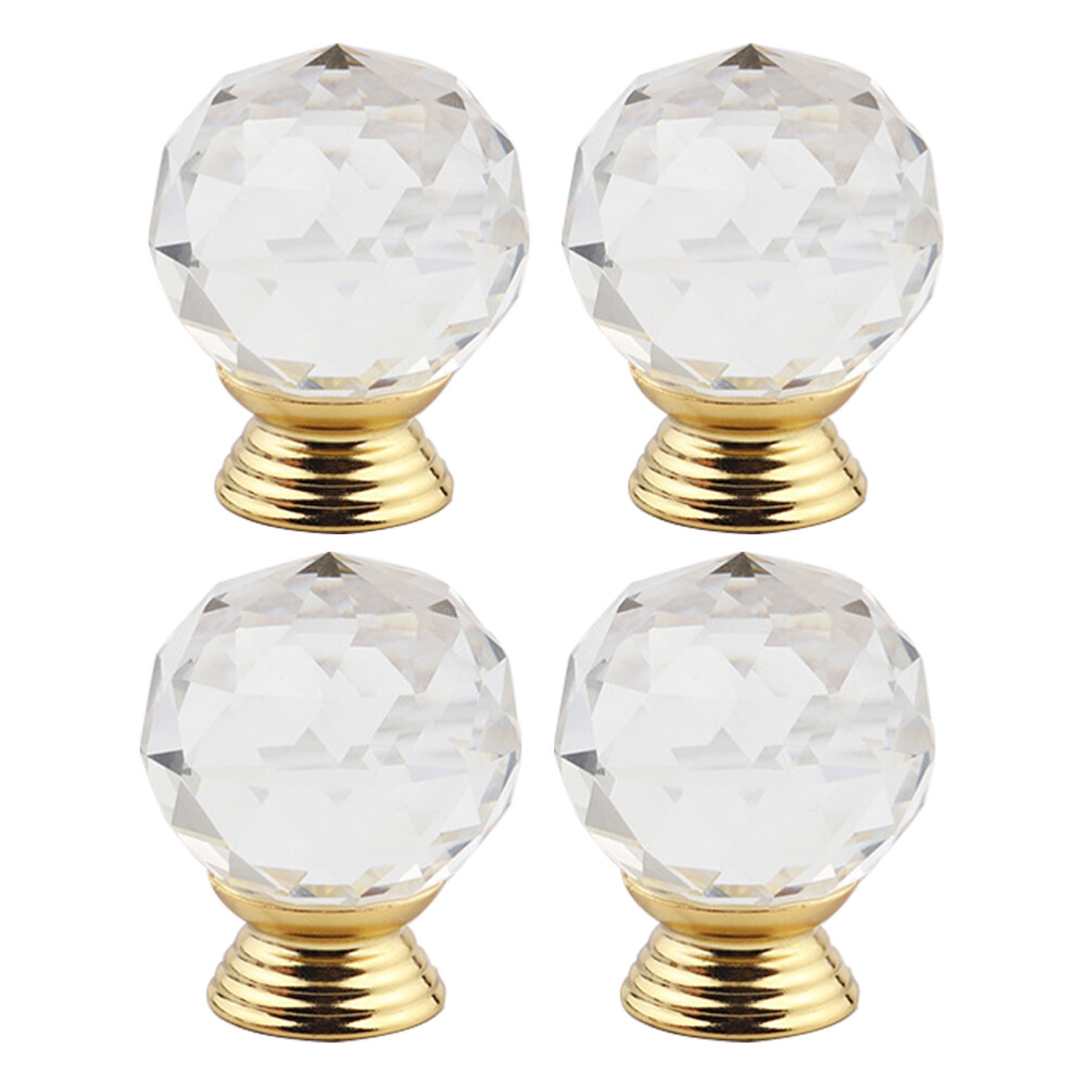 4PCS Golden Drawer Knobs - Elegant Closet Handles for Home Decor