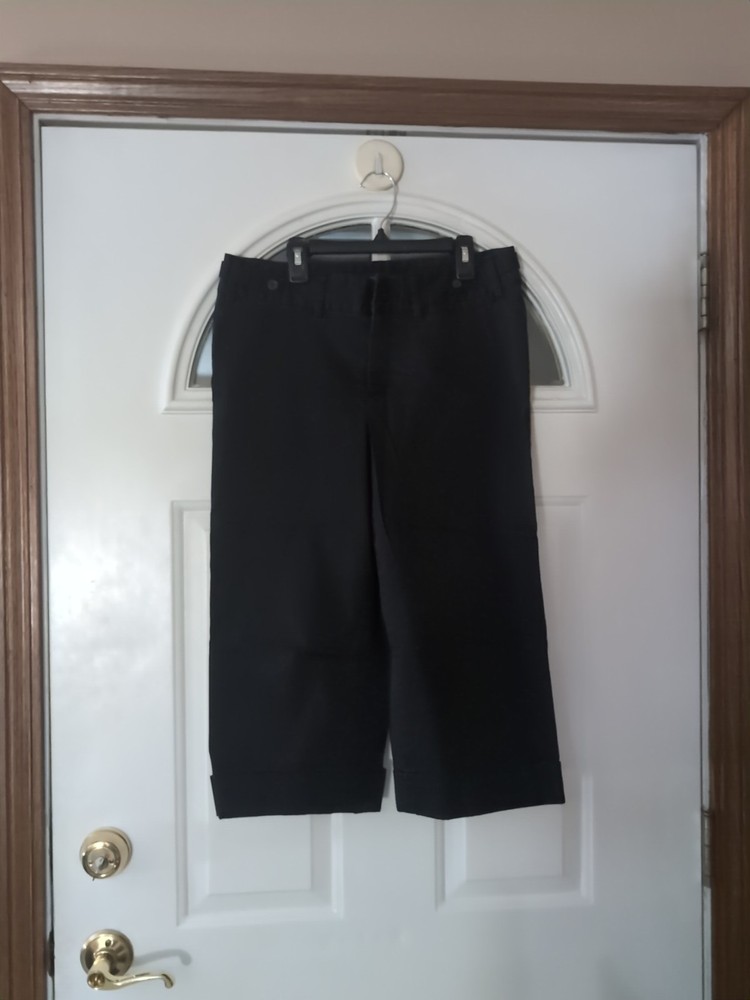 BANANA REPUBLIC Black Slim Straight Cropped Dress Pants Sz 8 NWT Womens