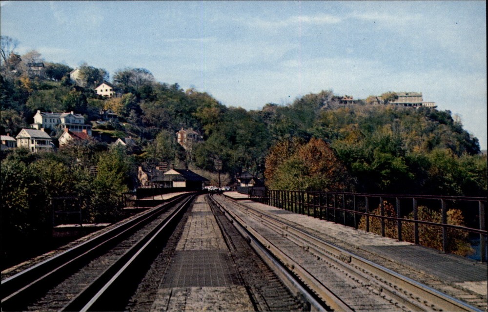 Baltimore and Ohio Railroad Bridge Harpers Ferry West Virginia postcard a379