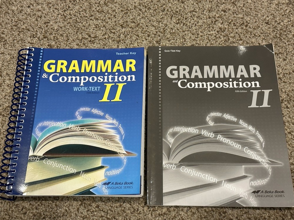 Abeka Grammar & Composition II 5th Edition Teacher Key Text & Quiz/Test Key