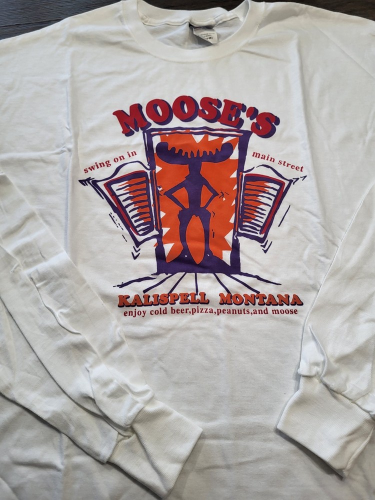 Vintage 1993 Moose’s Saloon Kalispell Montana Hanes Beefy 3XL Graphic T-Shirt