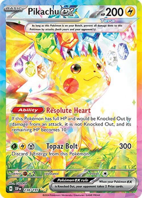 Pikachu ex 238/191 Sv08: Surging Sparks Holo