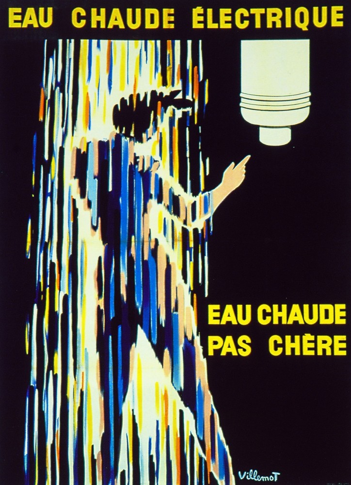 Eau Chaude Electrique Ad Decorative Poster. Fine Graphic Home Art Design. 2935