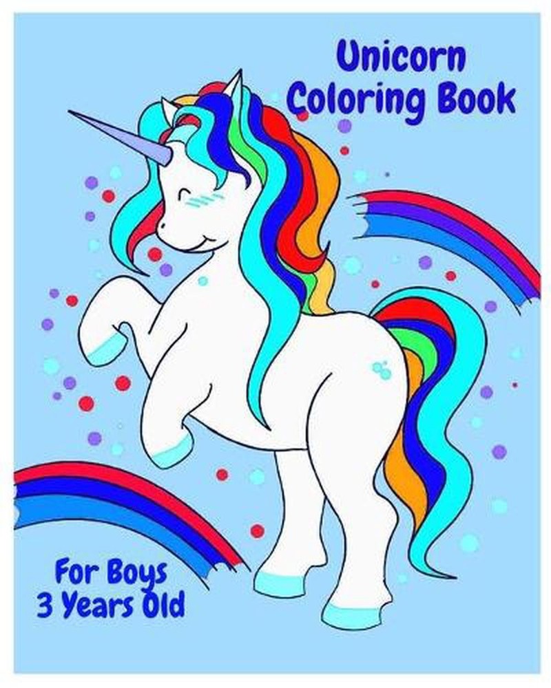 Unicorn Coloring Book: For boys 3 years old, toddler coloring books, unicorn gif