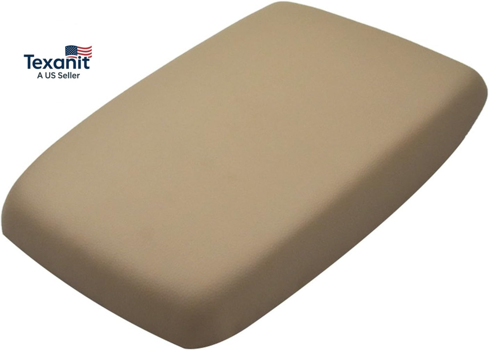 Beige Tan Leather Console Lid Armrest Cover Replacement for Highlander 2008-2013
