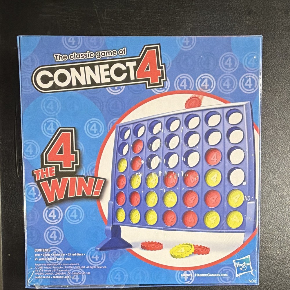 Hasbro Connect 4 Classic Strategy Board Game Complete Set, 2 Players, Ages 6+