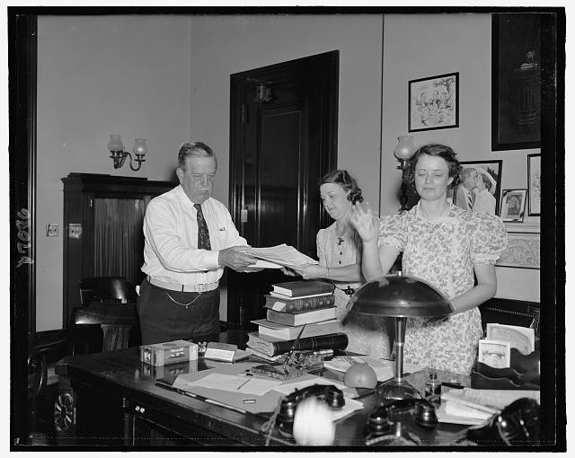 Senator Ed Smith & office staff,American Politician,Harris & Ewing,1939