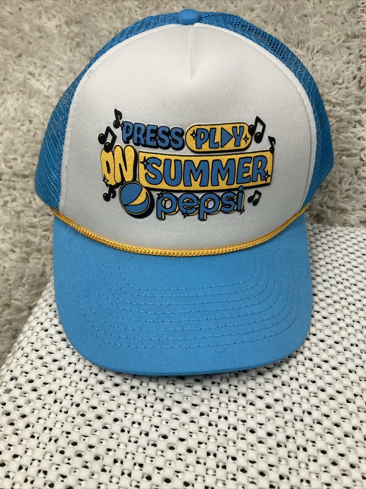 Pepsi Cola Vintage Snapback Trucker Hat with Logo