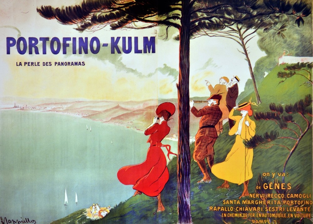 Portofino-Kulm perle des panoramas Decor Poster. Home Graphic Art Design 4006