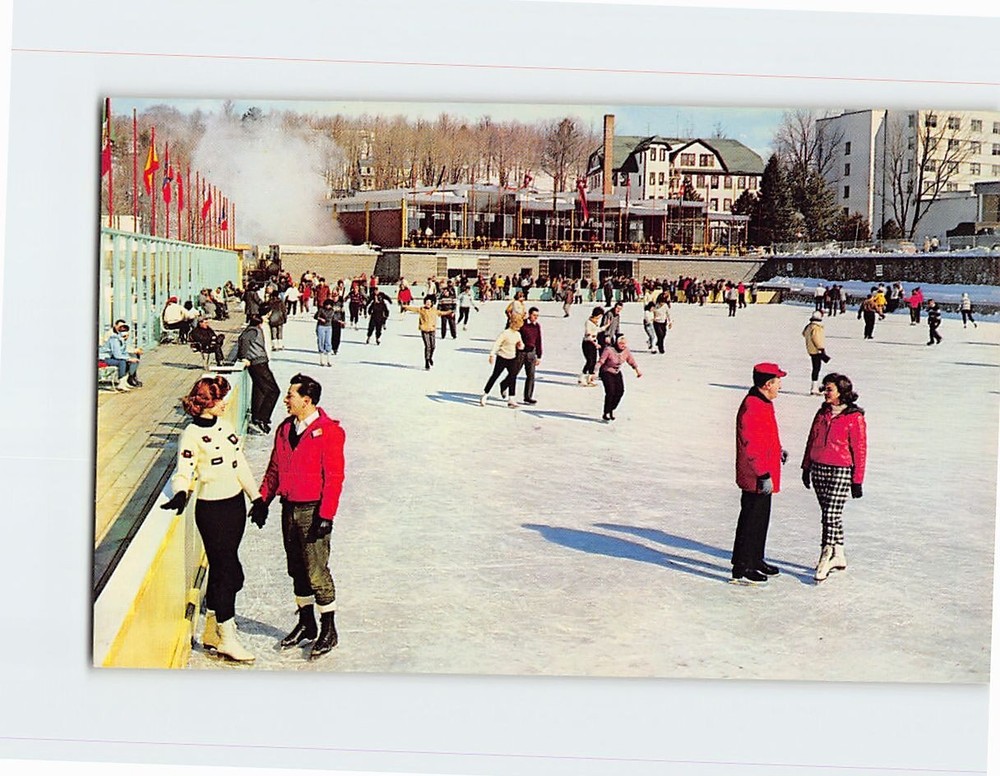 Postcard The Concord Hotel Ice Skating Kiamesha Lake NY USA