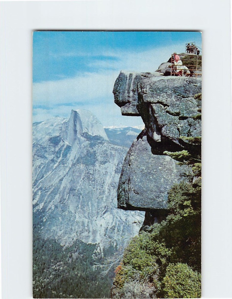 Postcard Overhanging Rock Glacier Point Yosemite National Park California USA