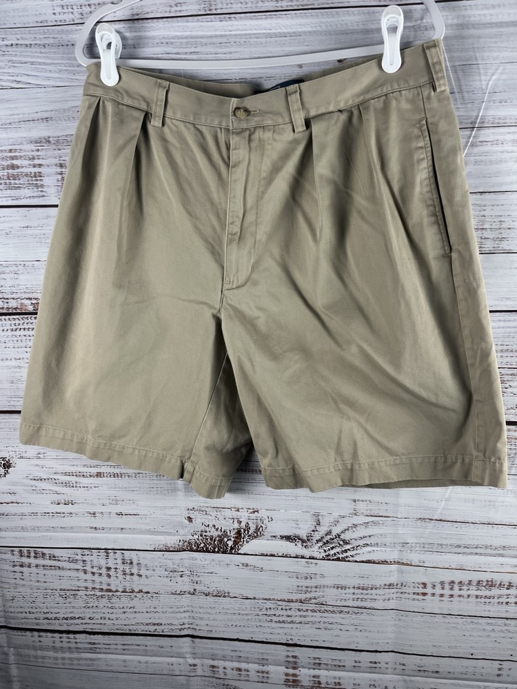 POLO RALPH LAUREN Men’s Tyler Short Flat Front Khaki Chino Shorts Size 36