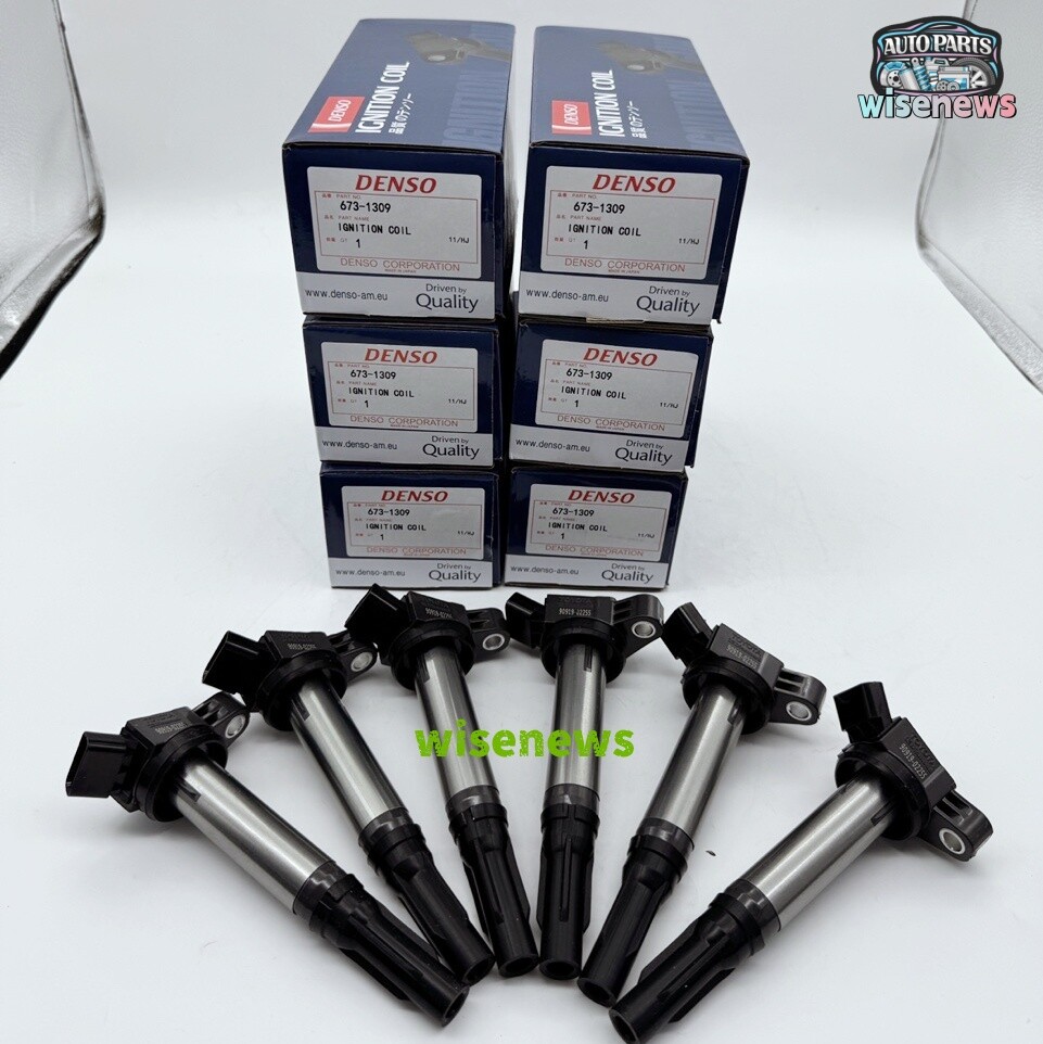 6X Denso Ignition 673-1309 Coil For 2005-21 Toyota/Lexus V6 Engines 90919-02255