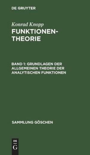Grundlagen Der Allgemeinen Theorie Der Analytischen Funktionen