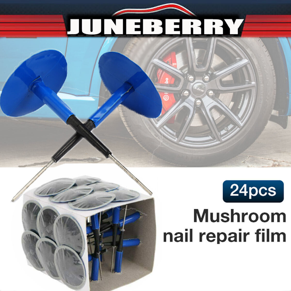 24pcs 36mm 4mm Mushroom Tire Repair Kit for Cars & Trucks