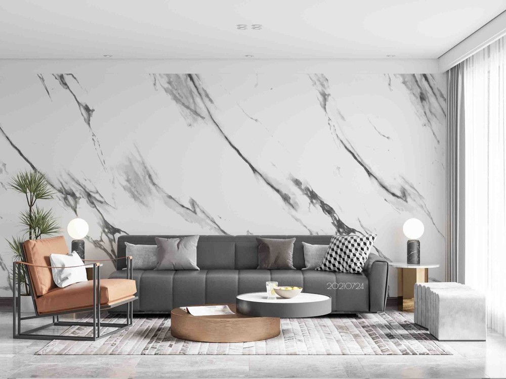 3D Gray White Texture Marble Wall Murals Wallpaper Murals Wall Sticker