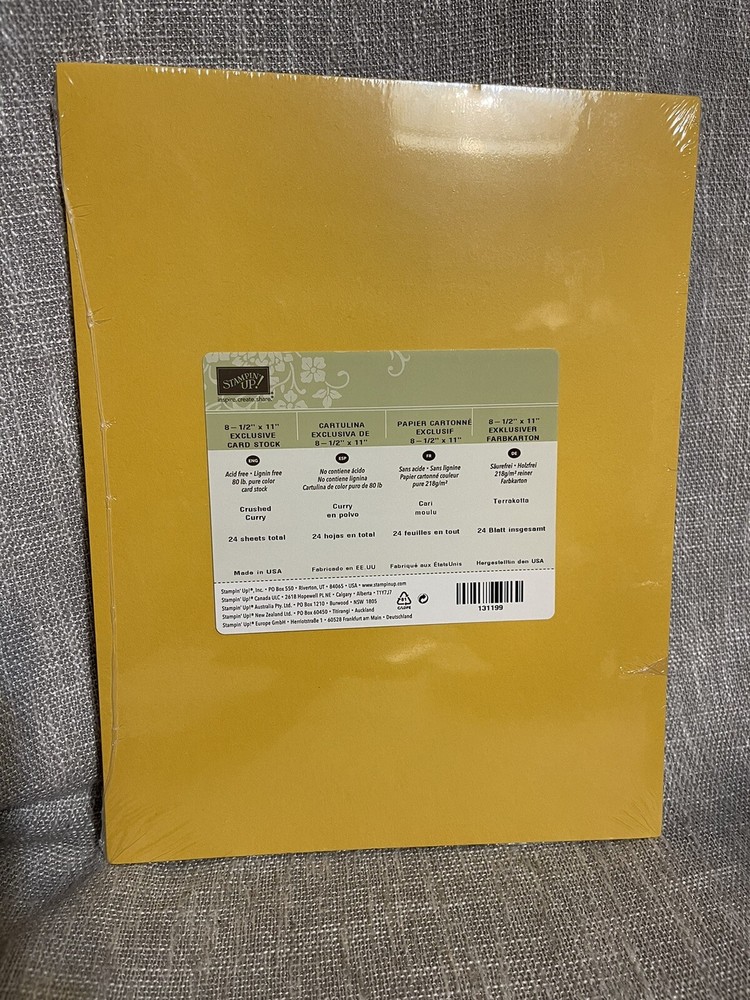 Stampin' Up! Crushed Curry Cardstock Paper 8.5