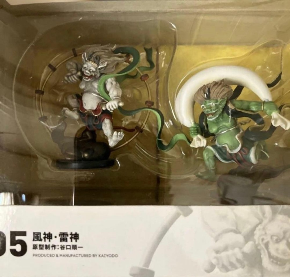 Kaiyodo Fujin Raijin miniQ miniature cube 005 #d4bfd4