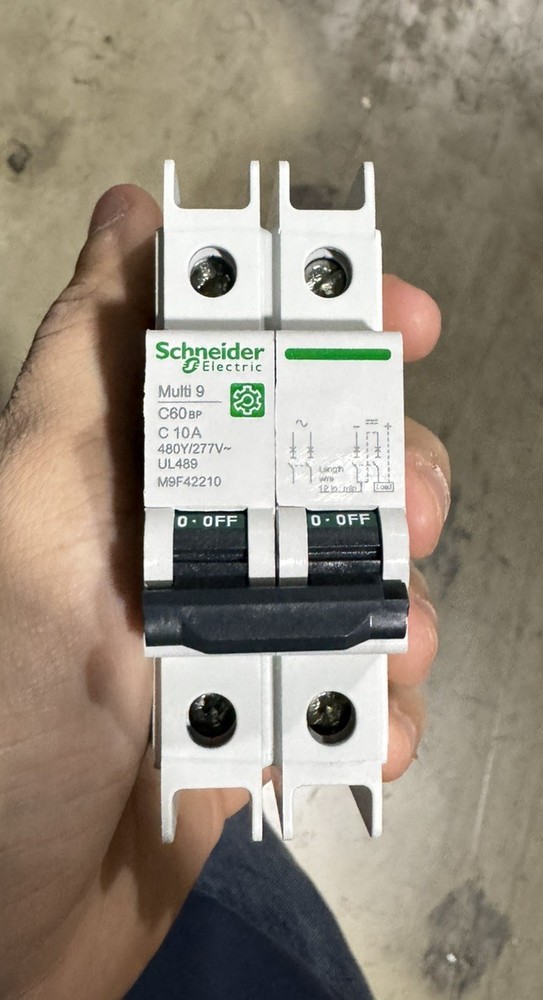 New Schneider circuit breaker 2 poles 10 amp C multi 9 square D M9F42210 (UL489)