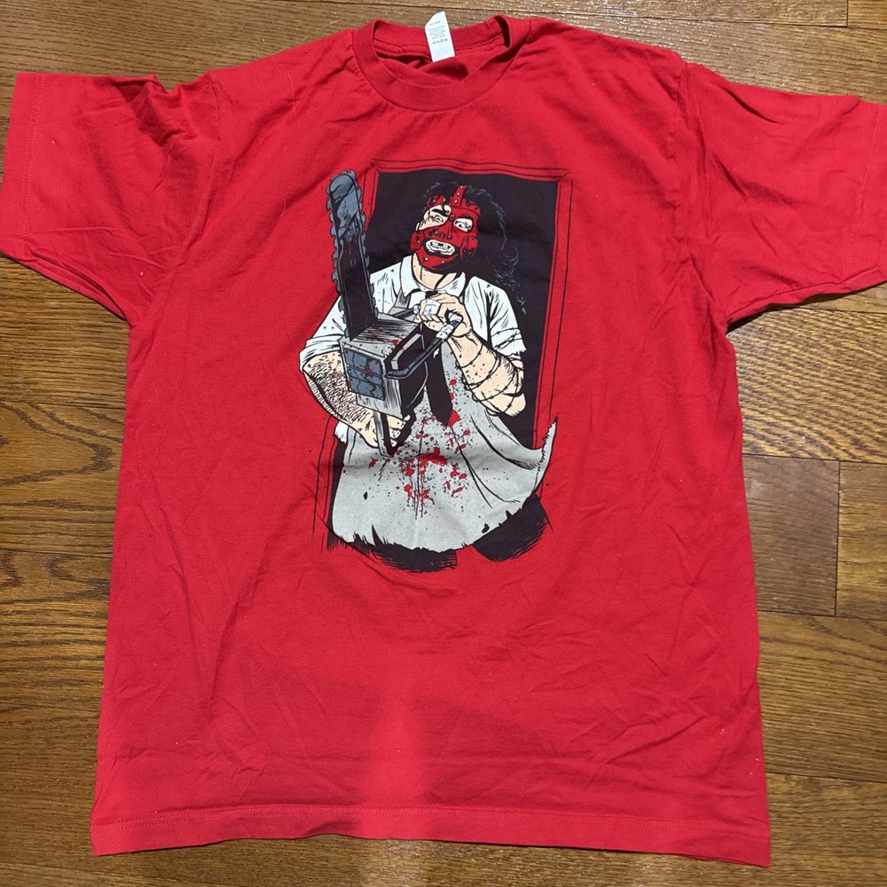 Mick Foley Mankind Texas Chainsaw Massacre Shirt  Size L WWE