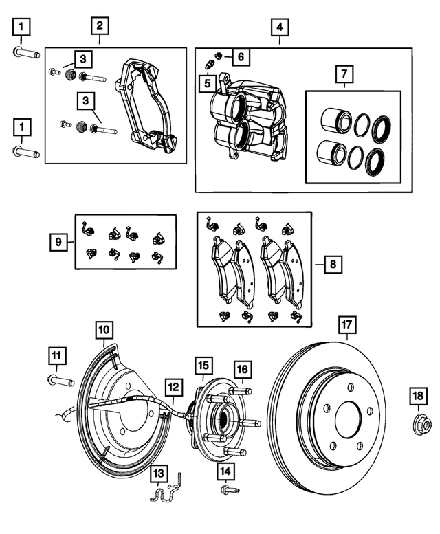 Genuine Mopar Disc Brake Caliper Assembly Front Right 68548446aa