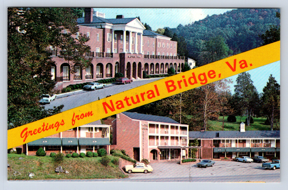 Vintage Postcard Hotel Motor Lodge Natural Bridge Virginia