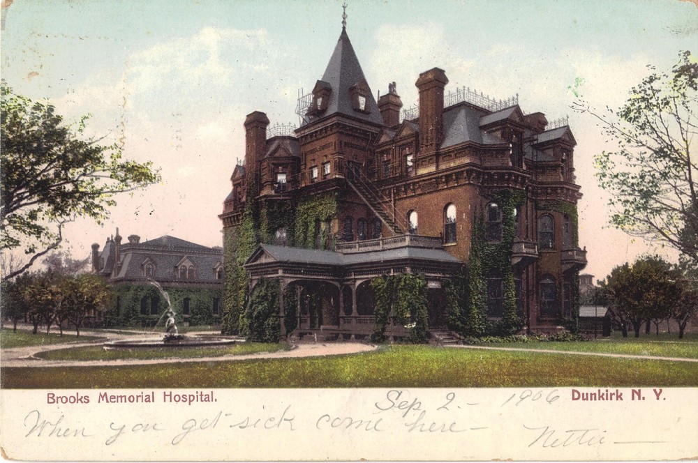 Dunkirk NY Brooks Memorial Hospital 1906 UDB Postcard *