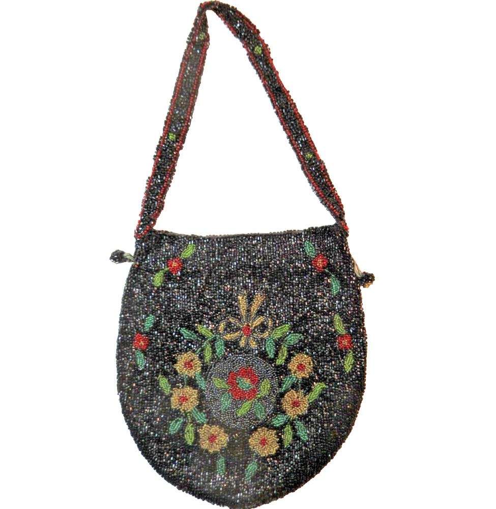Antique Vintage Beaded Flapper Purse Bag - SELLER PAYS US TARIFFS