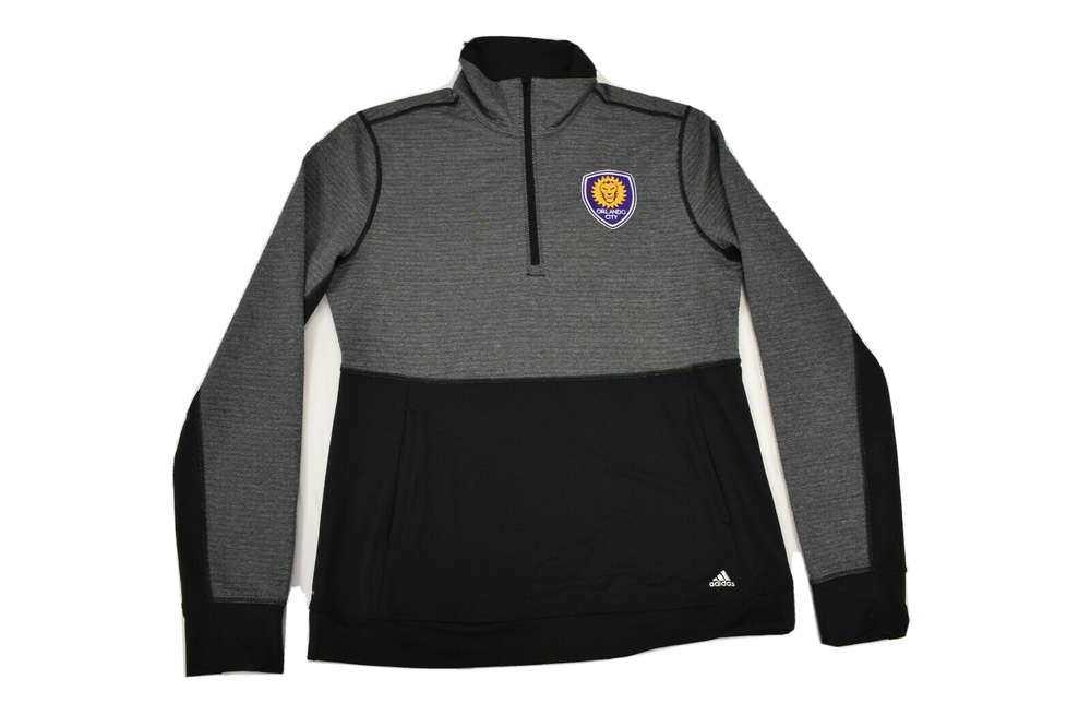 adidas MLS Womens Orlando City SC 1/4 Zip Pullover Climalite Jacket New S,M,L,XL