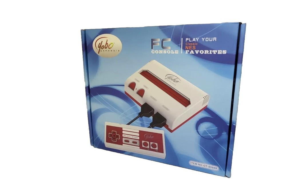 NEW Red & White Yobo Fc Video Game System to play NES 8 Bit Nintendo Games