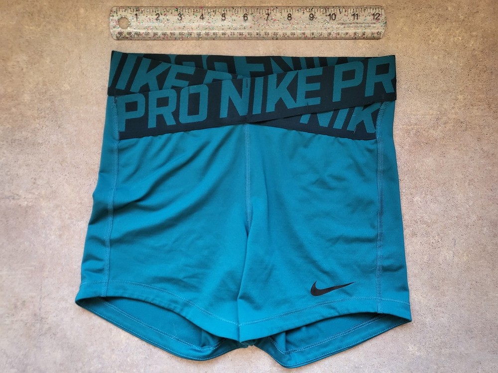 Nike Pro Women's Dri-FIT Compression Shorts Size S Teal