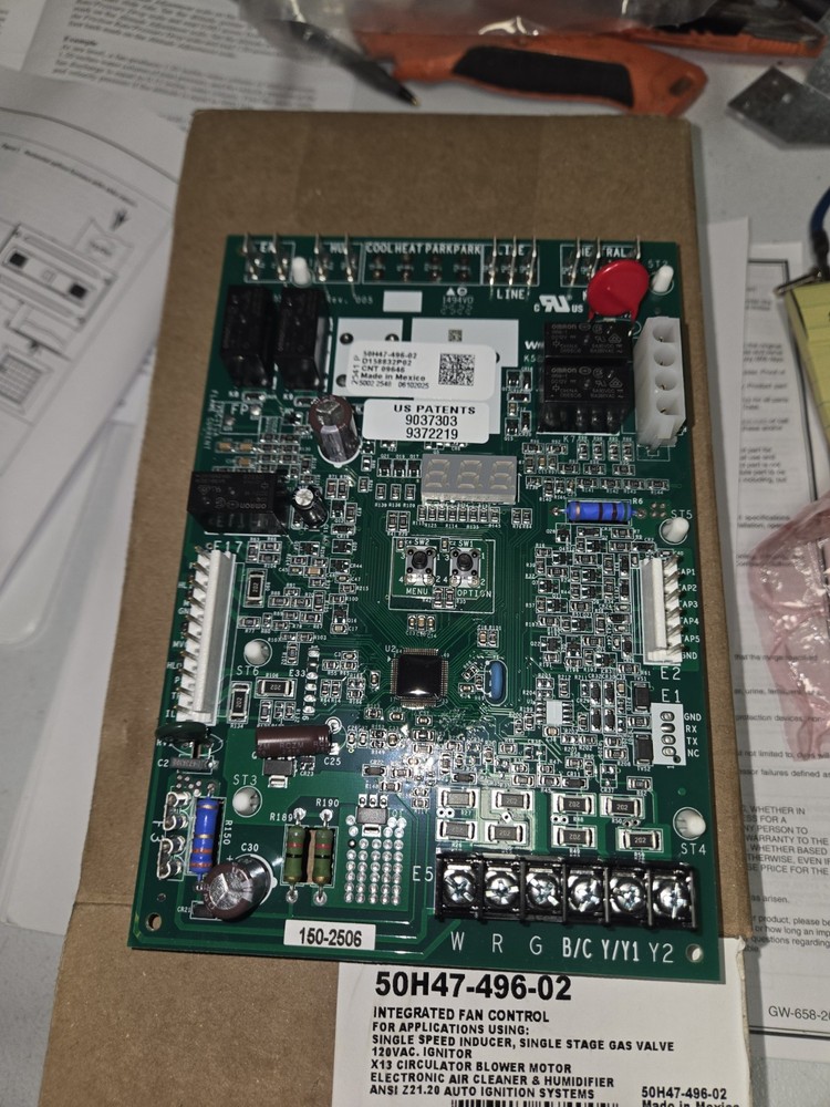 TRANE FURNACE CONTROL BOARD #50H47-496-02