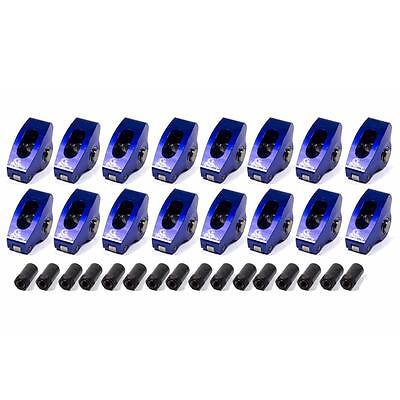 Scorpion 1035, Set of 16 Blue Aluminum Sbc Roller Rocker Arms 1.5 Ratio 3/8 Stud