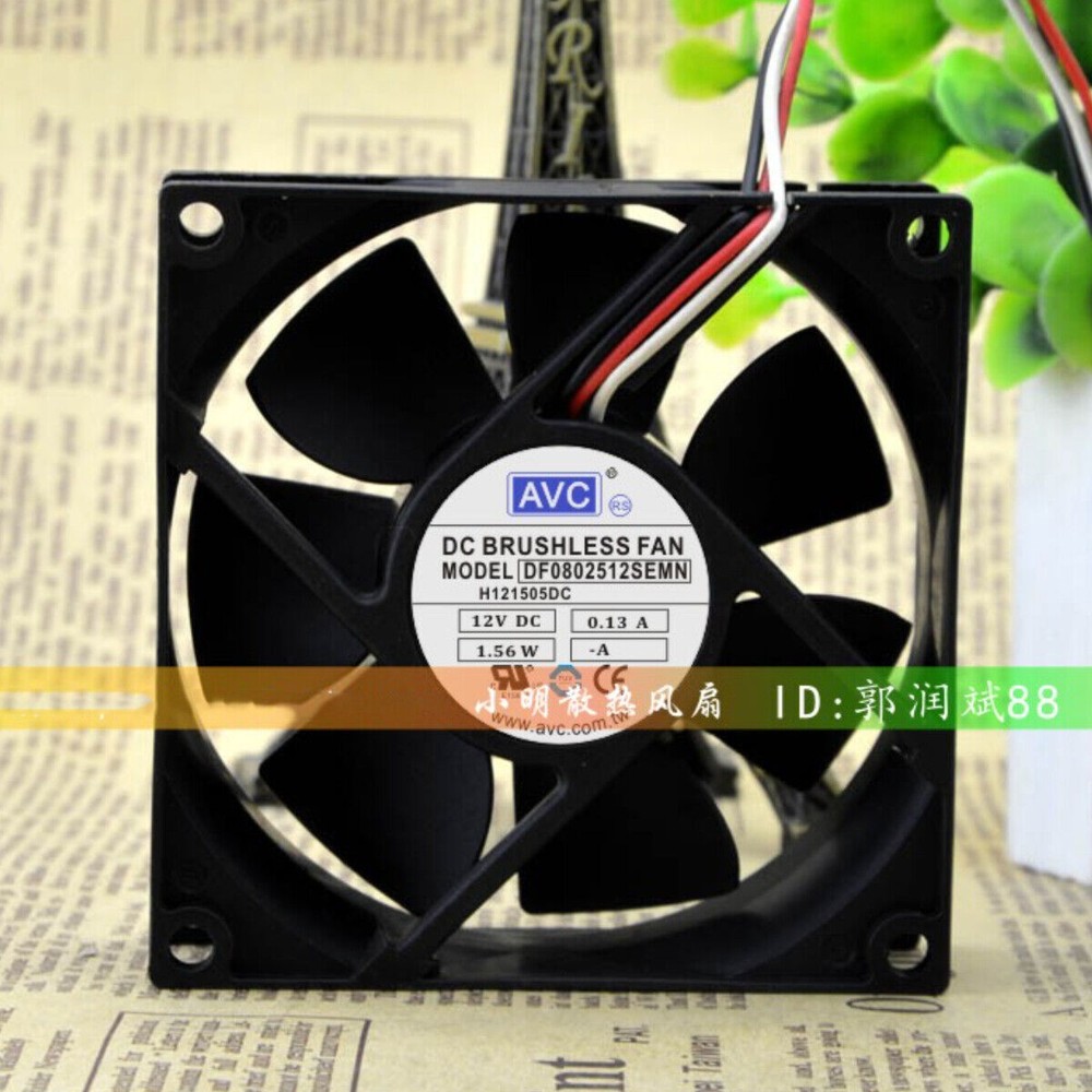 AVC DF0802512SEMN 8025 12V 0.13A 8cm Mute Chassis Cooling Fan