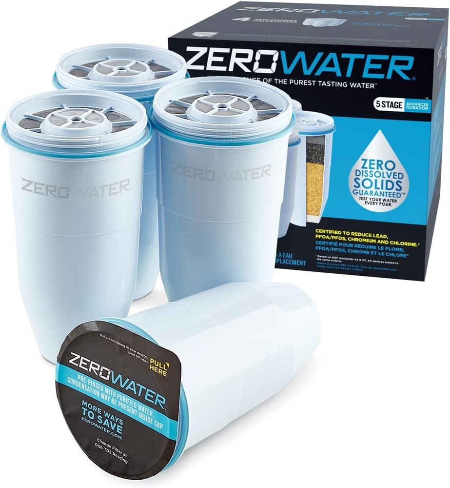 Culligan 4-Pack of 5-Stage Ion Exchange Water Filters - Reduces Odor & Chlorine