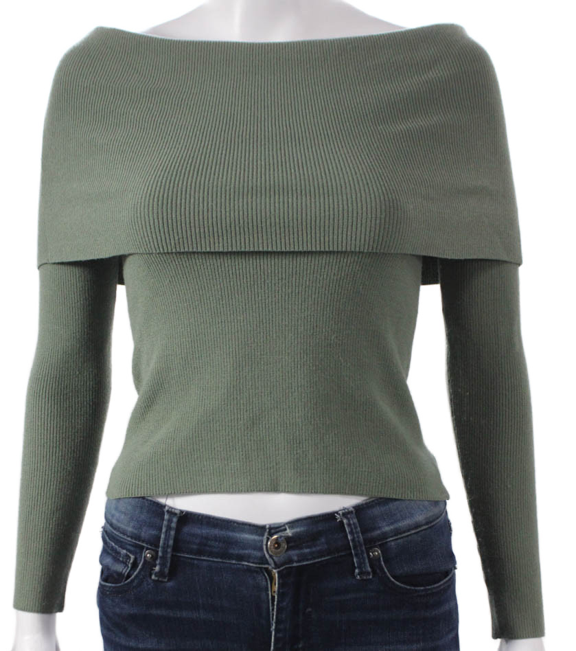 Wilfred Women Pullover Wool Boat Neck Long Sleeve Green Sweater Size SFree Shipping in US $100+ Orders | $6.95 Orders Below