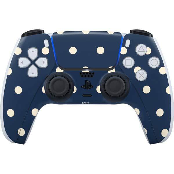 Polka Dots PS5 Controller Skin - Blue and Cream Polka Dots