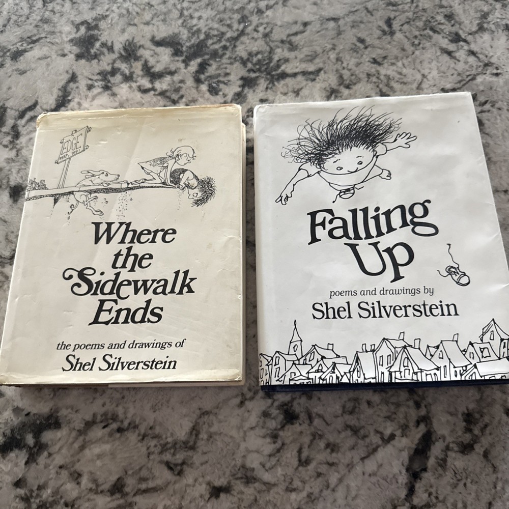 2 Shel Silverstein Books: Where the Sidewalk Ends, Falling Up Hardcover