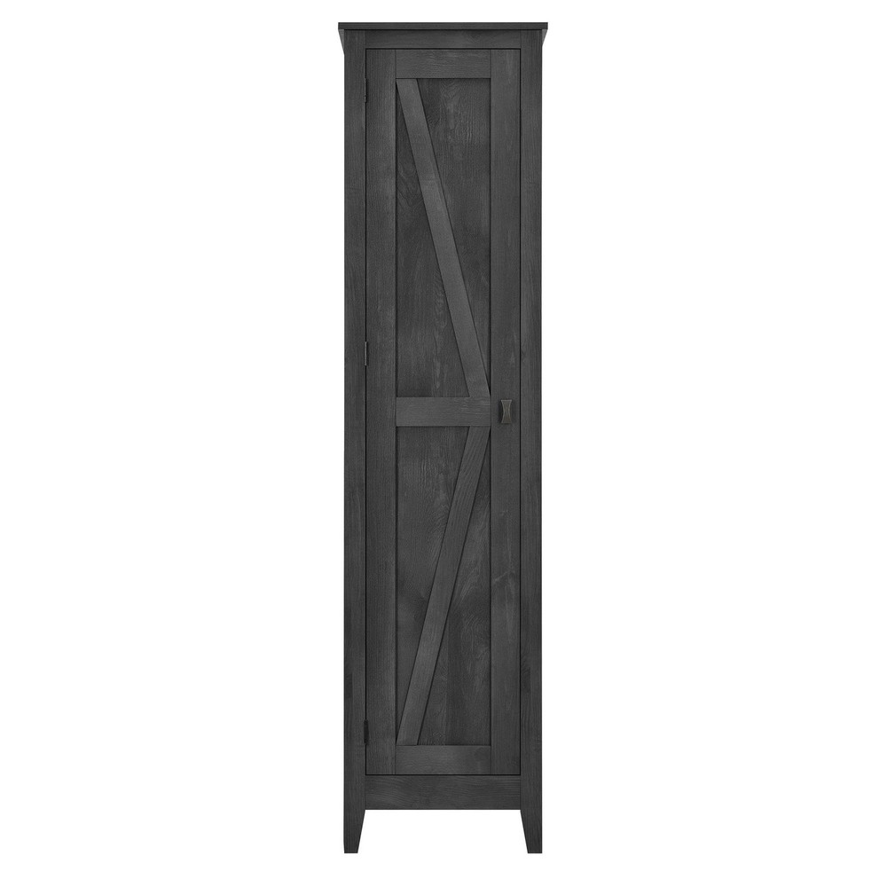 SystemBuild Evolution 18-Inch Wide Rustic Gray Storage Cabinet Farmington Style