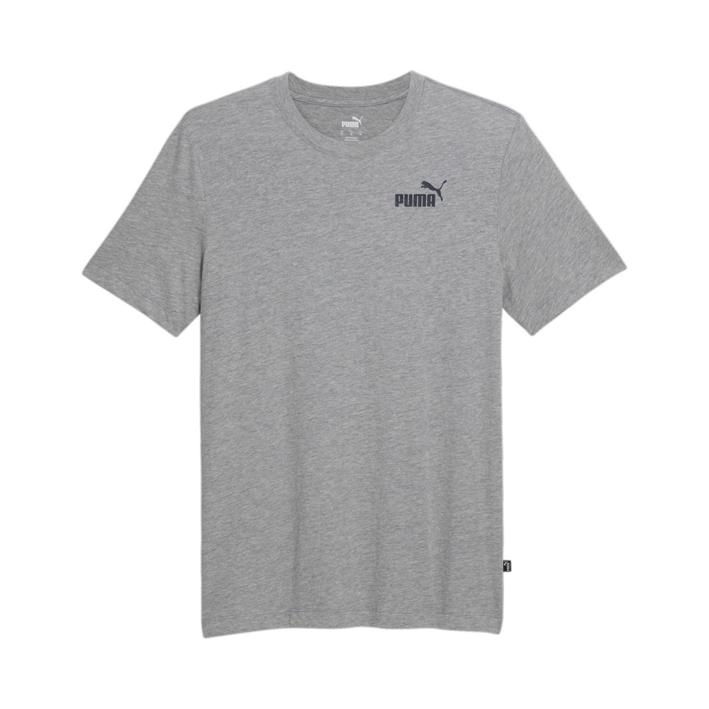 PUMA Essentials No. 1 Logo Crew Neck Short Sleeve T-Shirt Mens Grey Casual Tops