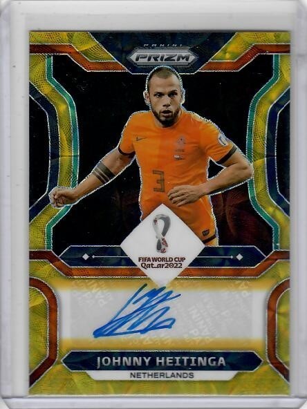 2022 Panini Prizm World Cup Johnny Heitinga #S-JHG Choice Gold /10 Auto
