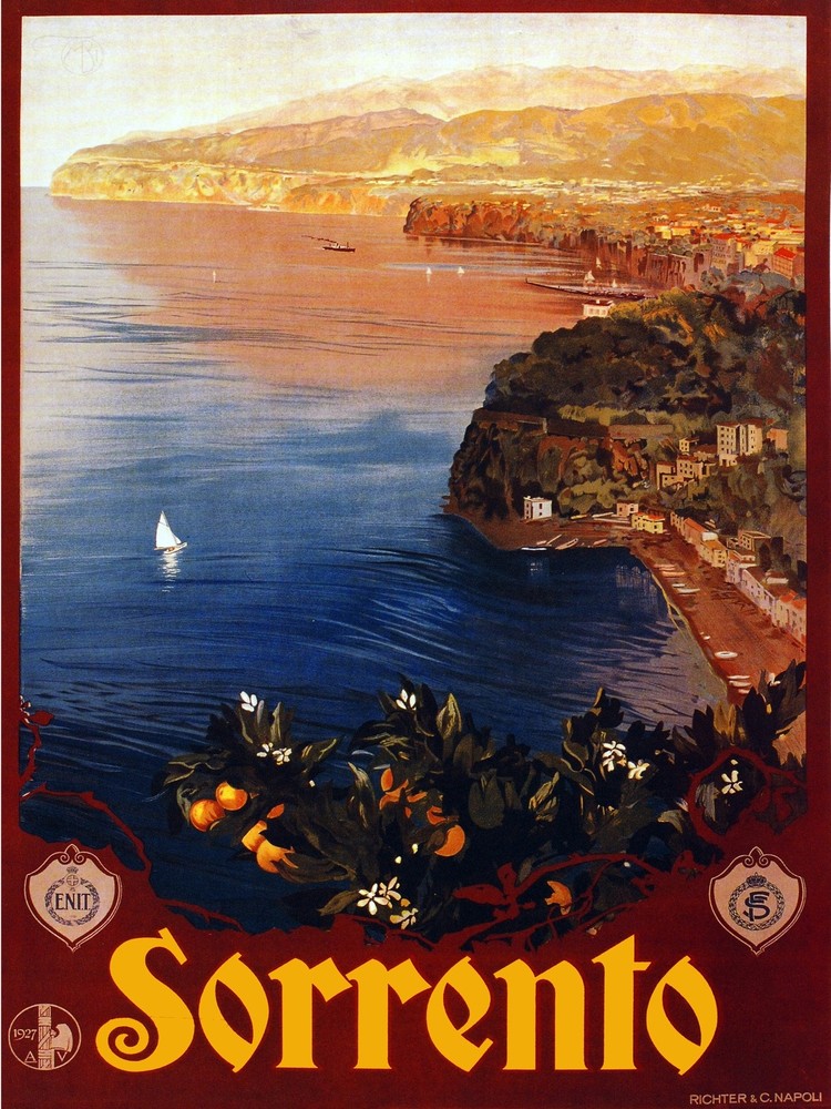 7735.Decoration Poster.Home Room wall interior design.Sorrento.Italy travel art