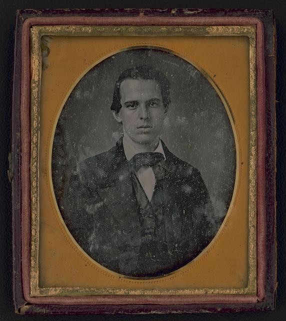 Rochester New York ca. 1855 Unidentified Young Man Half-Length Portrait