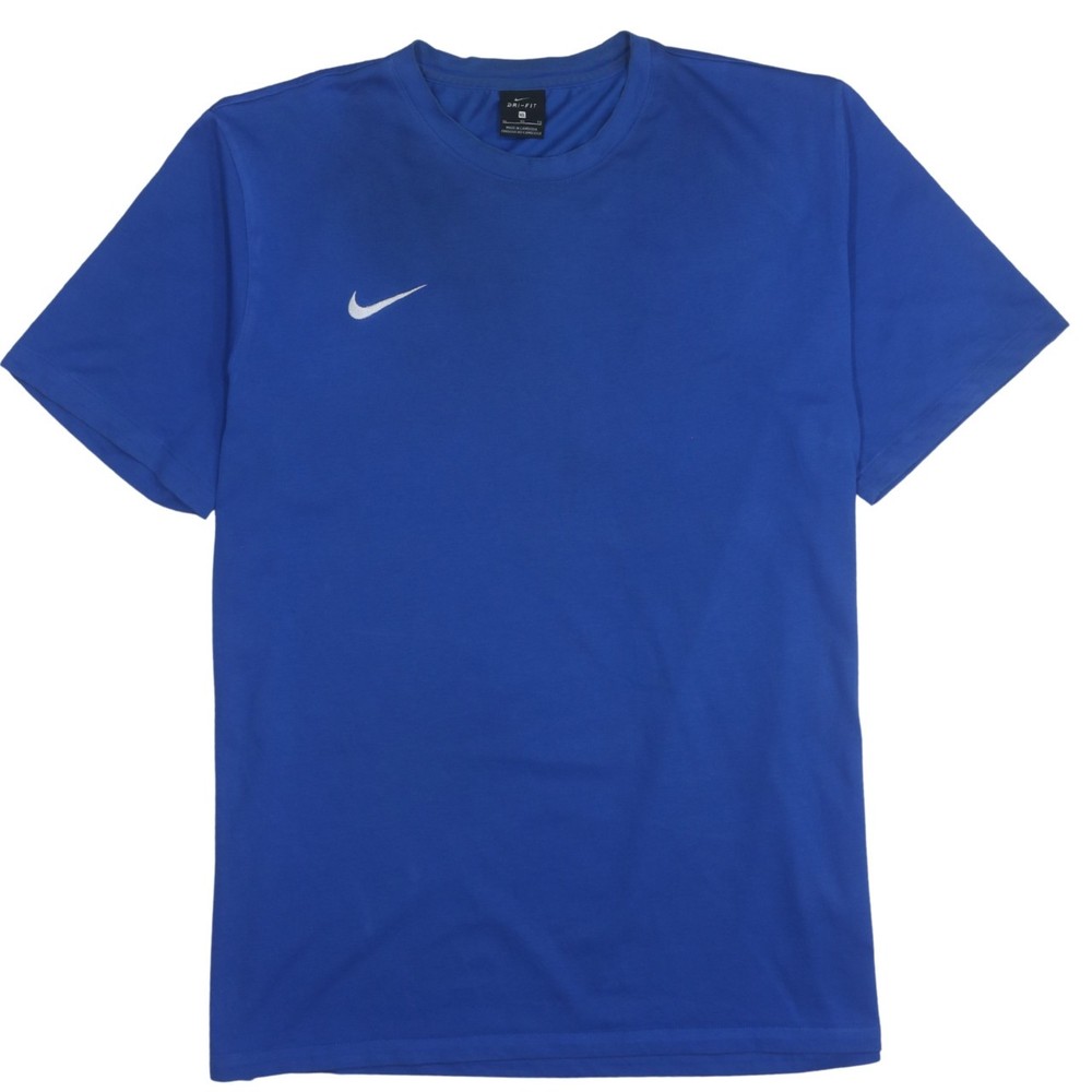 Nike Womens T Shirt Blue Dri FIT Lightweight Jersey Printed Swoosh Sports XL