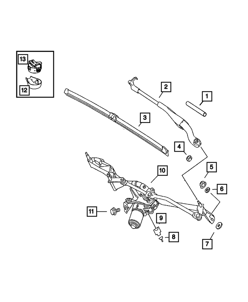 Genuine Mopar Wiper Blade Passenger 68055456AA