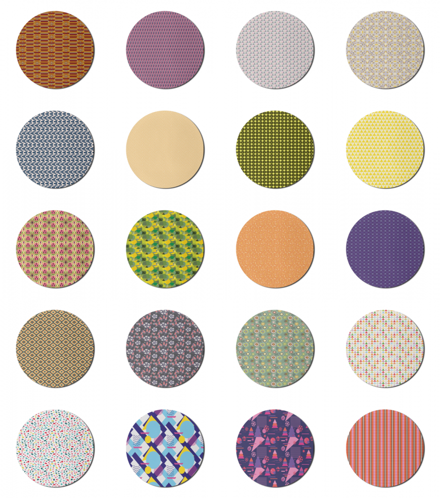 Ambesonne 8 Inch Round Non-Slip Geometric Gaming Mousepad Modern Design