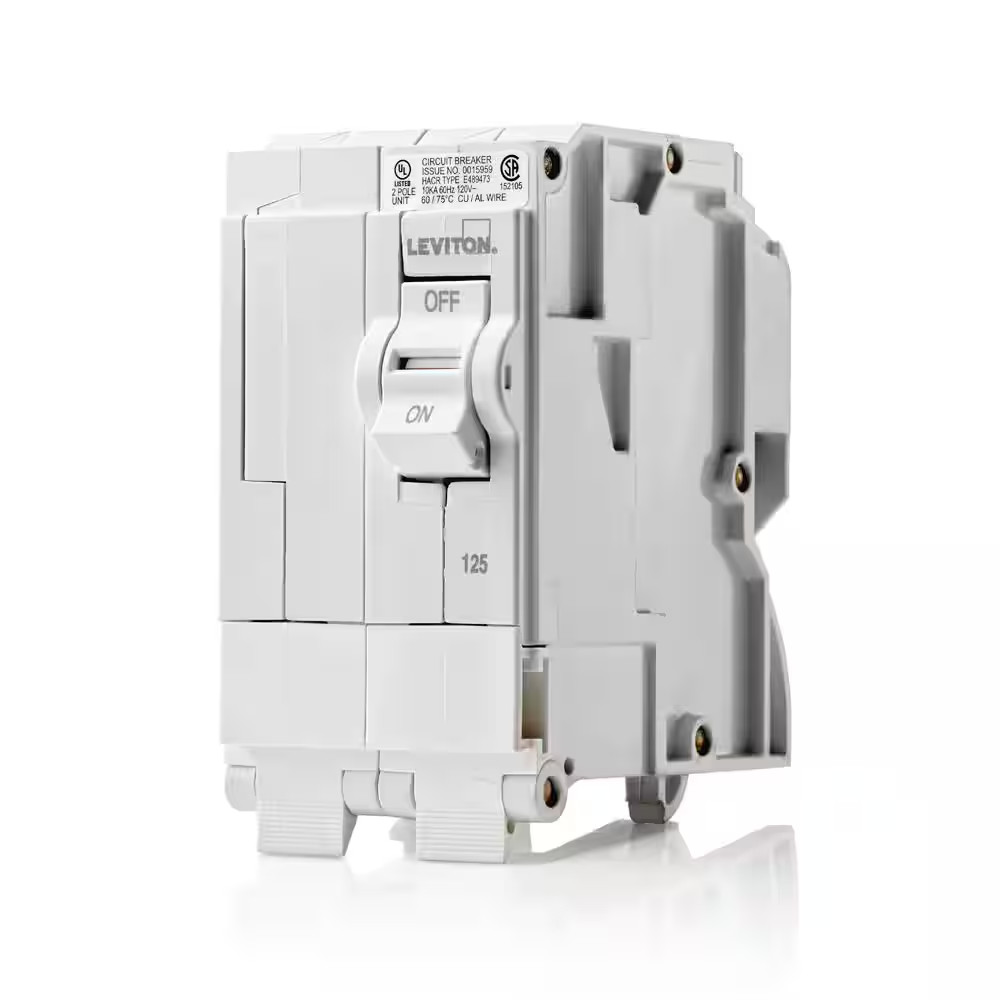 Branch Circuit Breaker, Standard 2-Pole 125 Amp, 120-Volt/240-Volt, Hydraulic...