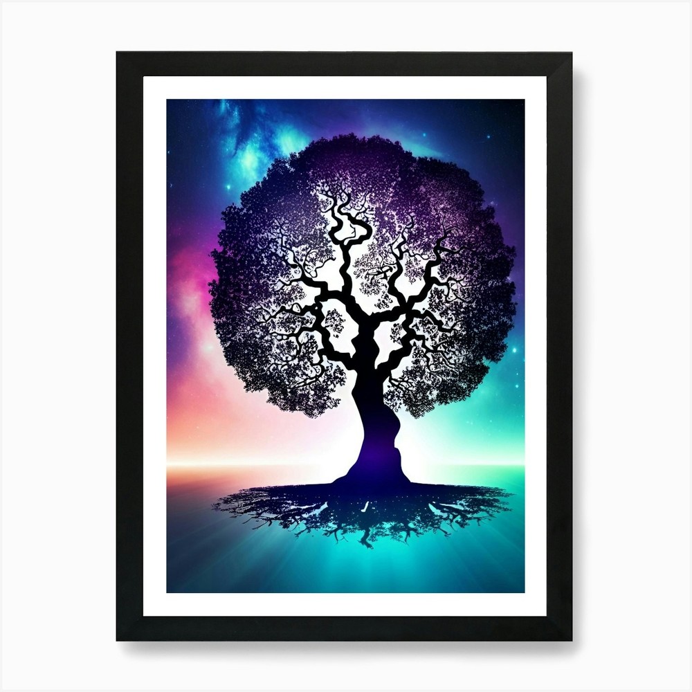 Tree of Life 405 Framed Art Print Canvas Wall Decor Picture  
