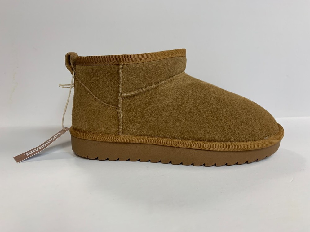 New Cushionaire Women's Hip Genuine Suede PullOn Boot & Memory Foam Chestnut 11M